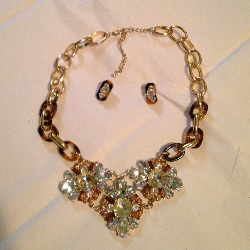 flowers statement jewelry set